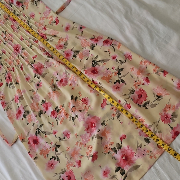 Miss Dorby yellow floral maxi vintage maxi dress sz 10p - Picture 9 of 12